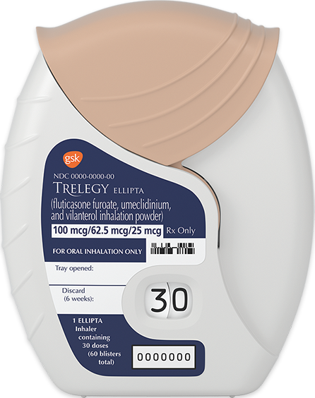 Inhaled Corticosteroid/long Acting Muscarinic Antagonist/long - Fluticasone Furoate Umeclidinium Vilanterol (446x564), Png Download