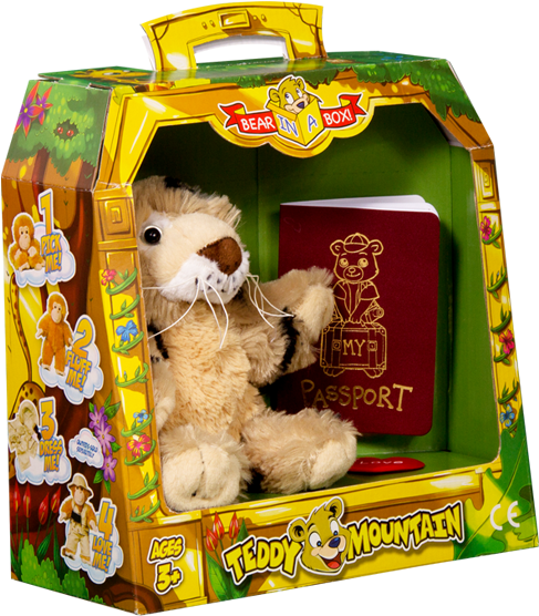 Bear In A Box By Teddy Mountain - Teddy Mountain (520x600), Png Download