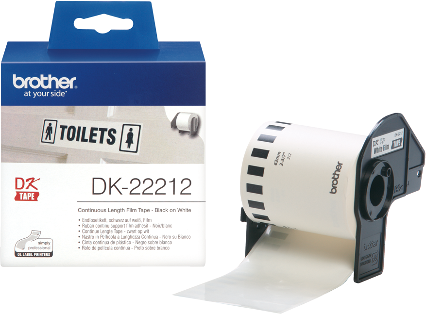 Original Brother Dk-22212 Black On White 62mm X - Dk 22205 (893x657), Png Download