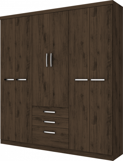 6-door Econ Wardrobe - Wardrobe (423x552), Png Download