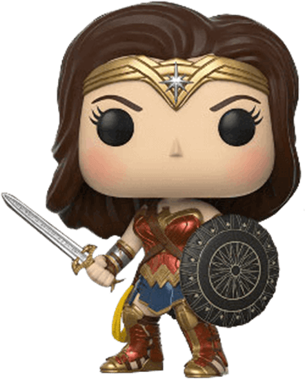 Wonder Woman Shield Pop Figure - Funko Pop Wonder Woman 172 (555x555), Png Download