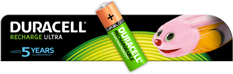 Duracell Pre Charged Rechargeable Ultra 850mah Aaa - Duracell 2500 Mah Rechargeable Aa Batteries (800x254), Png Download