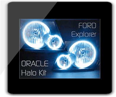 Ford Explorer Oracle Smd Halo Headlight Rings Kit 2002-2005 - Headlamp (406x329), Png Download