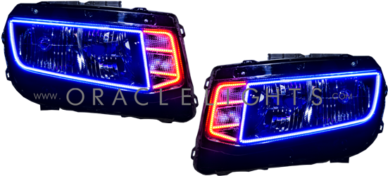 Additionally You Can Add Turn Signal Halos To Your - Camaro Headlights (560x286), Png Download