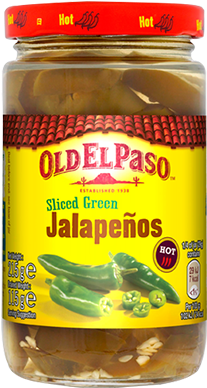 Sliced Green Jalapenos - Old El Paso Hot & Tangy Jalapenos (800x450), Png Download