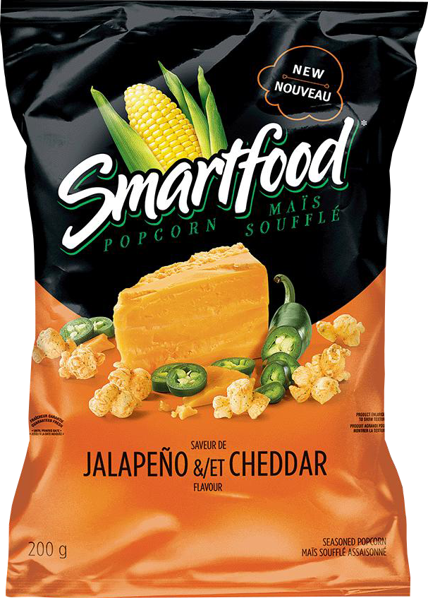 Smartfood® Jalapeño & Cheddar - Smartfood Caramel And Cheddar Popcorn (607x847), Png Download