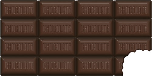 Plaque De Chocolat Dessin (500x250), Png Download