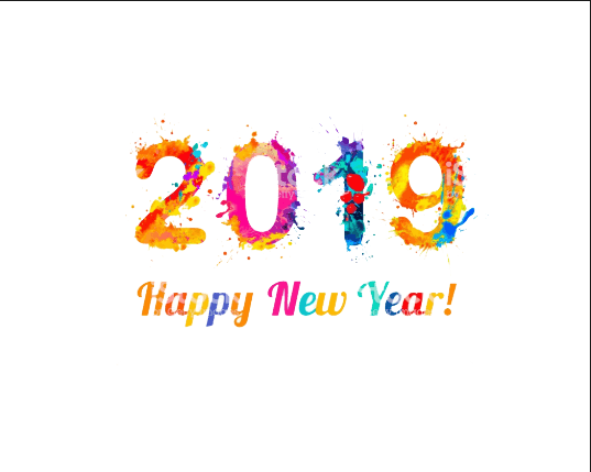 Happy New Year 2019 (537x429), Png Download
