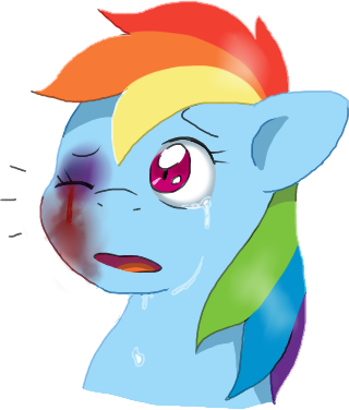 Stockingstreams, Black Eye, Blood, Crying, Dashabuse, - Eye Crying Rainbow Drawings (320x376), Png Download