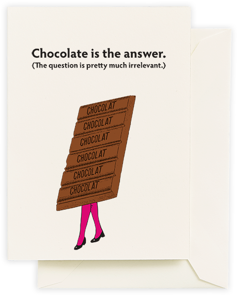 Poster: Chocolate Is The Answer, 43x28in. (600x777), Png Download