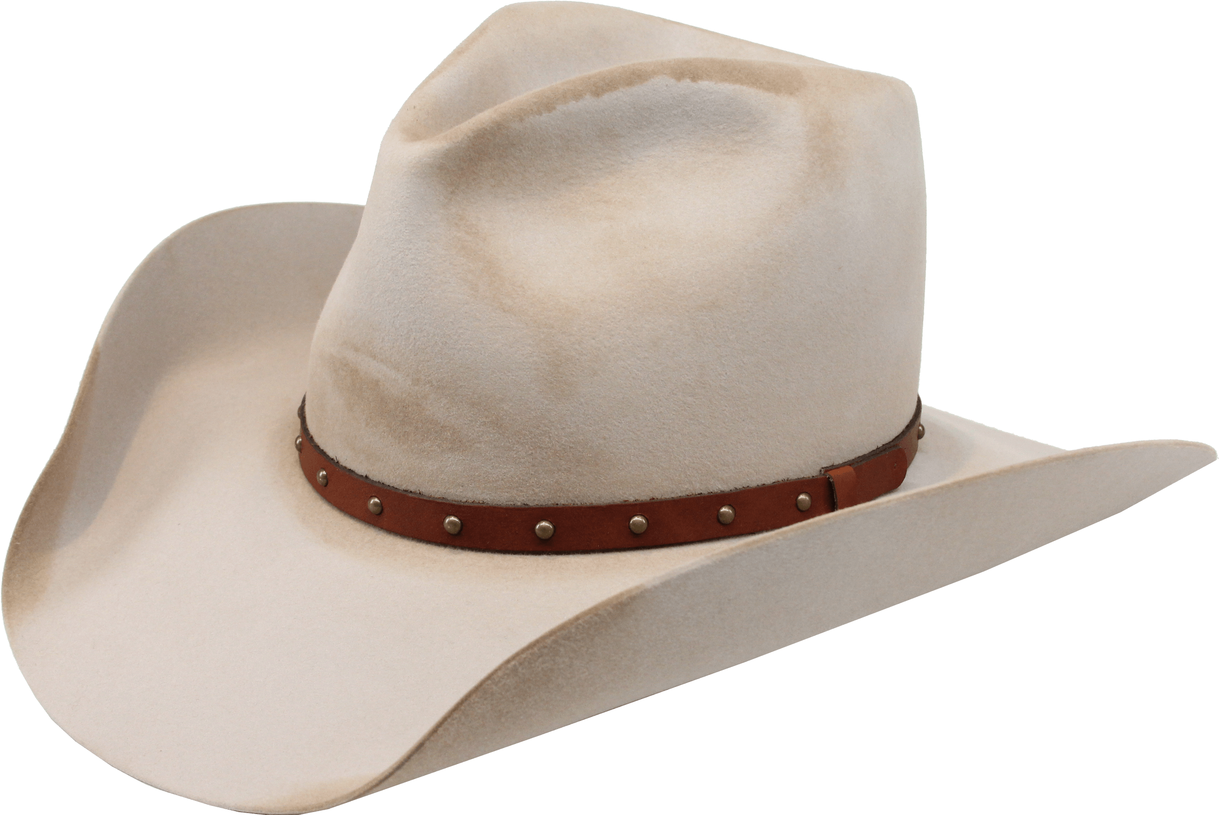 Cowboy Hat Png Image With Transparent Background - Greeley Hat Works Ranch Worn Light Pinch Front Hat (2568x1736), Png Download