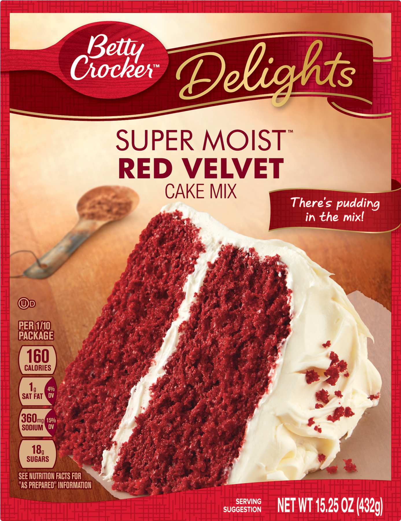 Betty Crocker Super Moist Red Velvet Cake Mix, - Red Velvet Betty Crocker (1800x1800), Png Download