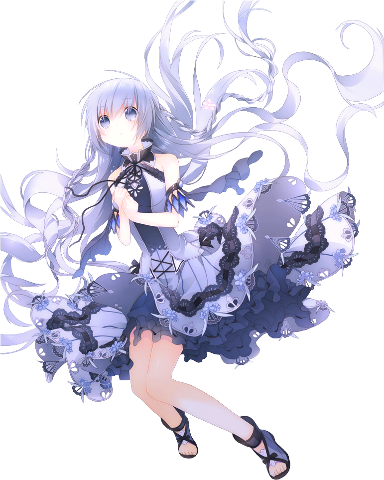 Anime Render By Karenpa Violet Anime Dress By Animedragon5-d7w1xgk - Blue Girl Render (770x990), Png Download
