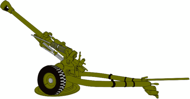 Artillery Clipart Transparent - Artillery Gun Clipart (638x335), Png Download