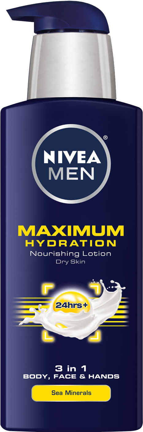 New Nivea Men Maximum Hydration Body Lotion - Nivea Maximum Hydration Body Lotion (565x1500), Png Download