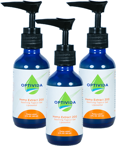 3 Hemp Extract Lotion Optivida - Plastic Bottle (543x717), Png Download