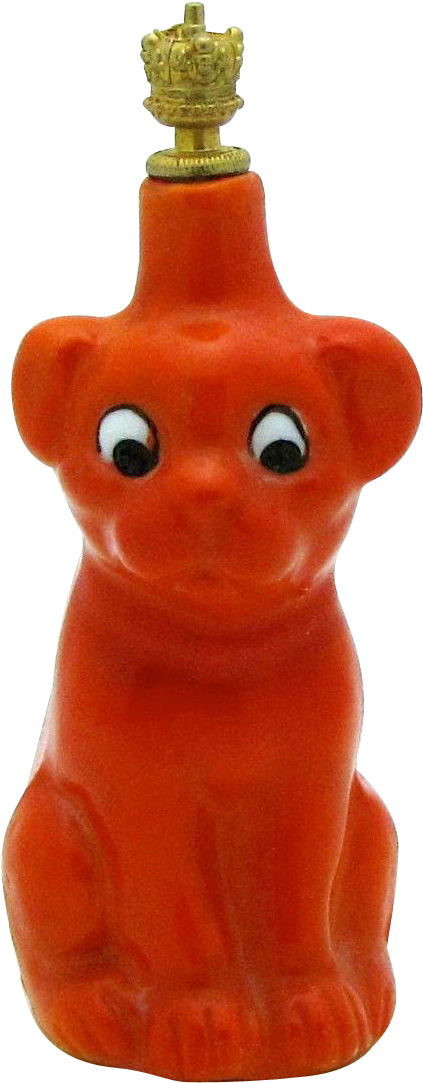 Vintage Goebel German Crown Top Perfume Bottle Googly - Red Dog (1082x1082), Png Download