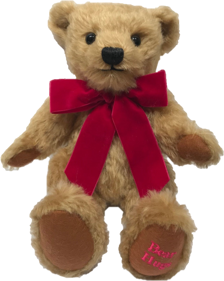 'bear Hugs' Teddy Bear, Dark Pink Ribbon (1000x1333), Png Download