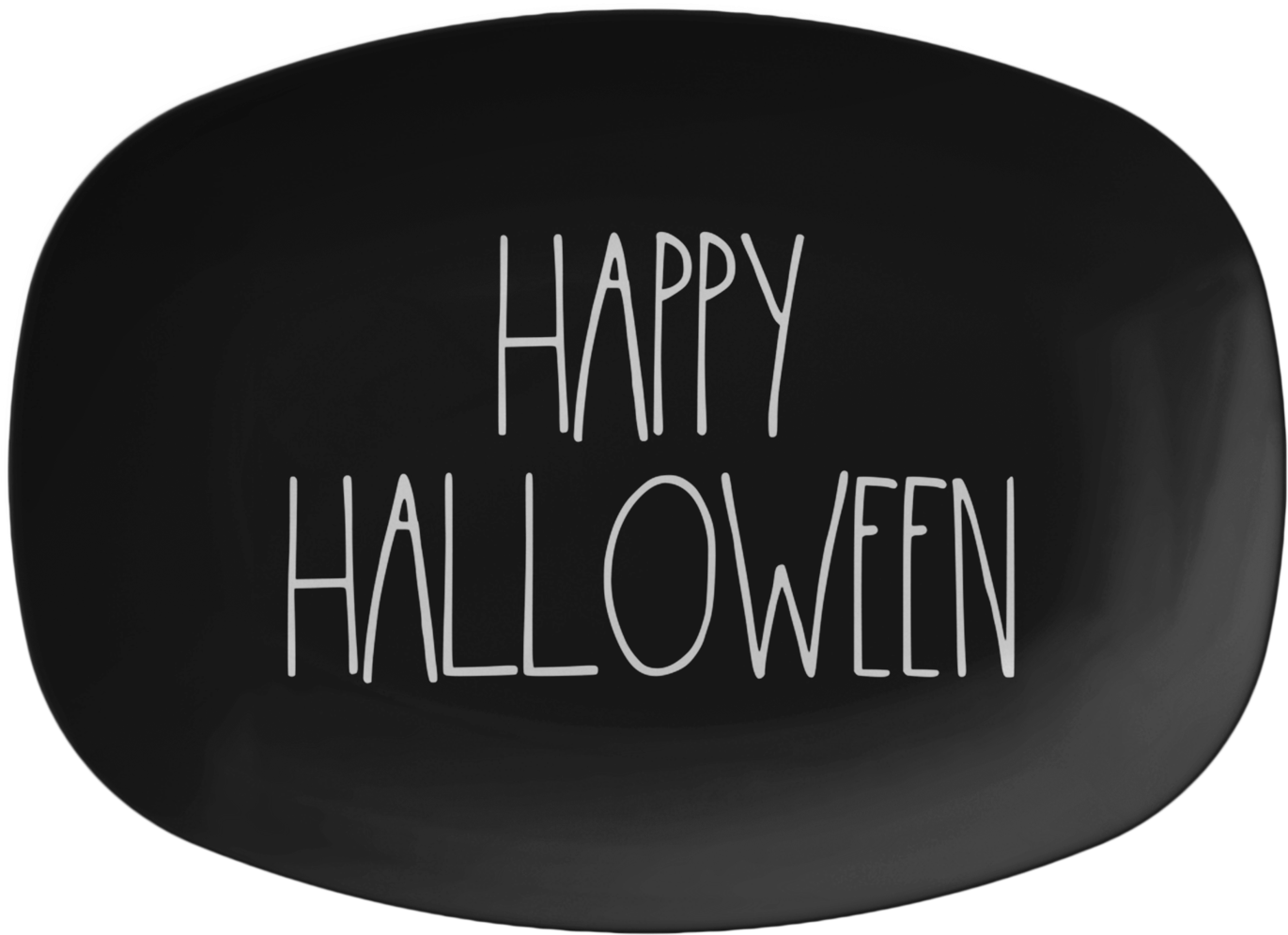 Rae Dunn Inspired "happy Halloween" Hallooween Serving - Calligraphy (1400x1400), Png Download