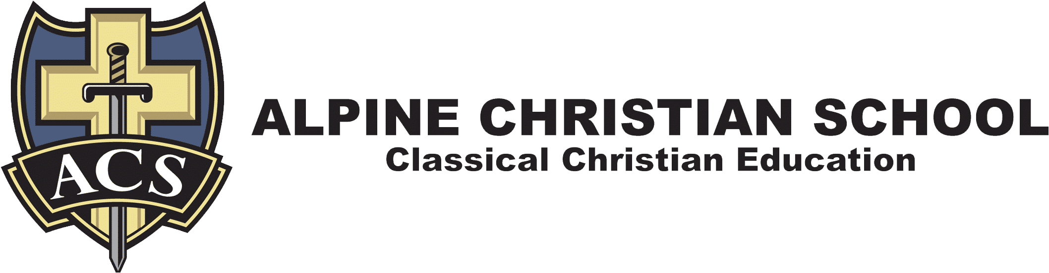 Alpine Christian Logo Horizontal - Class Notes Of Complete Chemistry (set Of 6 Volumes) (2180x574), Png Download