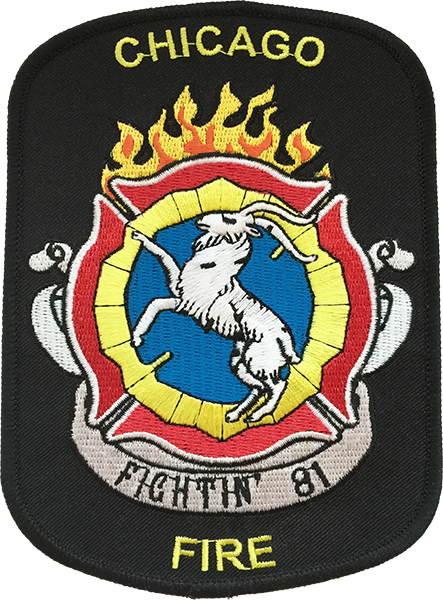 Chicago Fire Tv Show Shoulder Patch - Chicago Fire Fighting 81 (443x600), Png Download