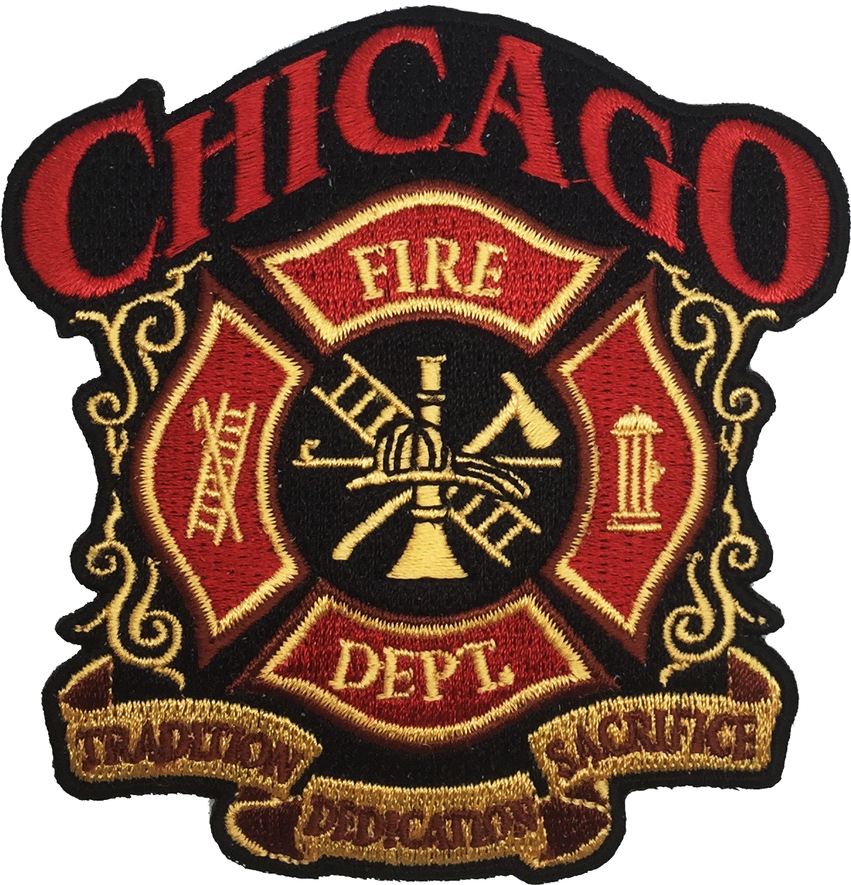 Chicago Fire Department Crest Patch - Chicago Fire Dept Patch (1202x1250), Png Download