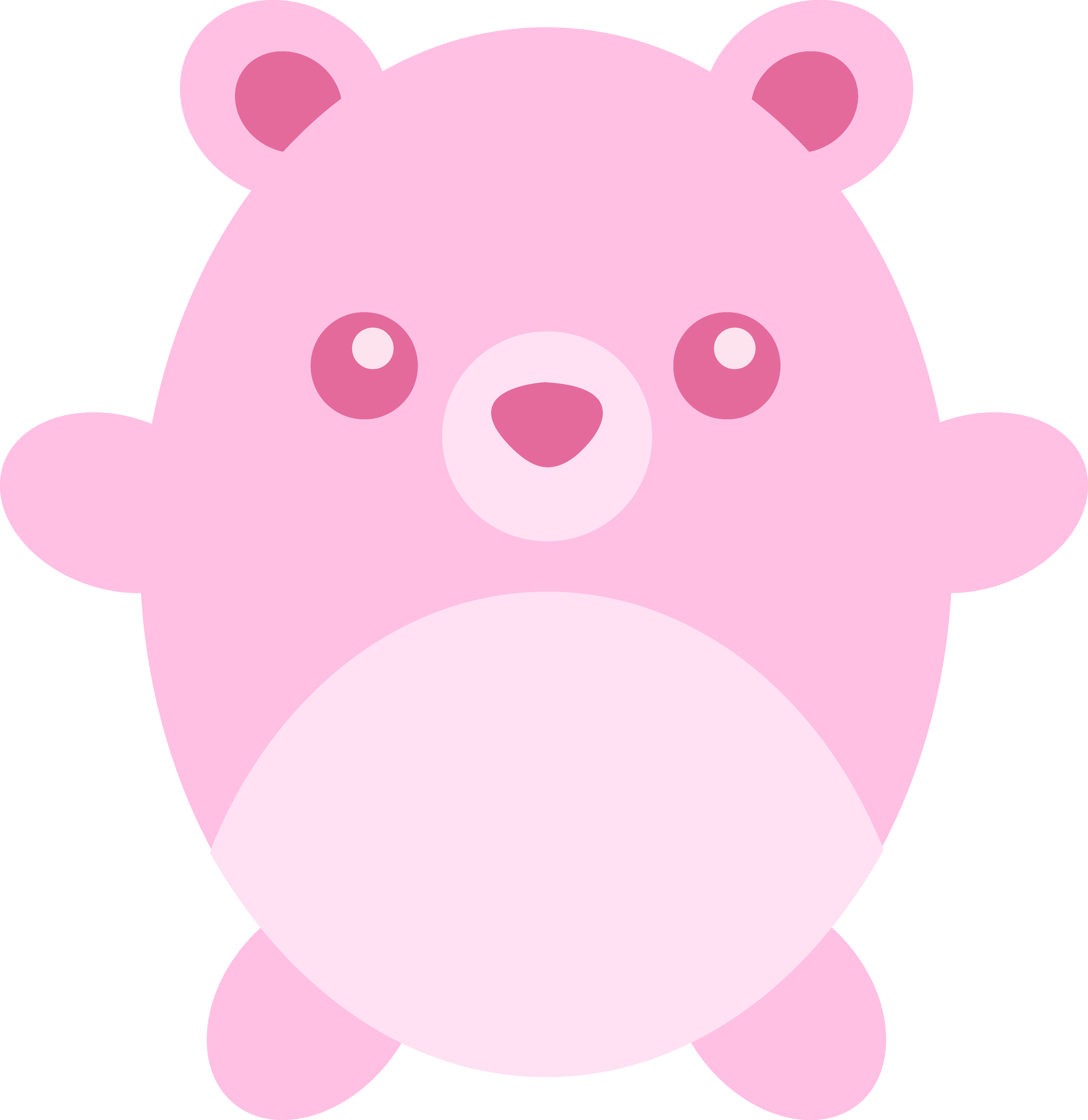 28 Collection Of Cute Pink Teddy Bear Clipart High - Cute Grizzly Bears Drawing (4663x4800), Png Download