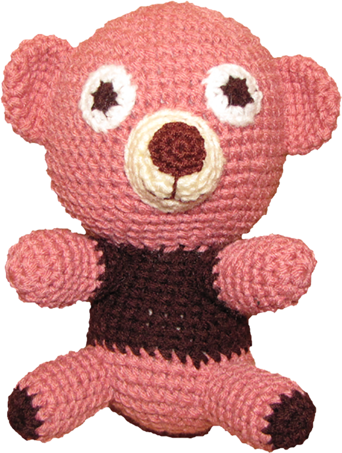 Crochet Bear - Stuffed Toy (1201x1024), Png Download