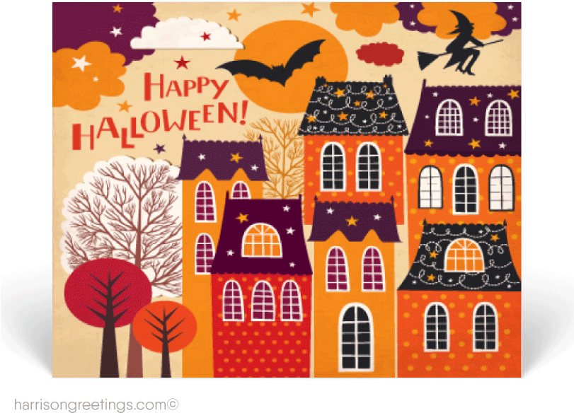 Happy Halloween Real Estate Postcards - Halloween (810x648), Png Download
