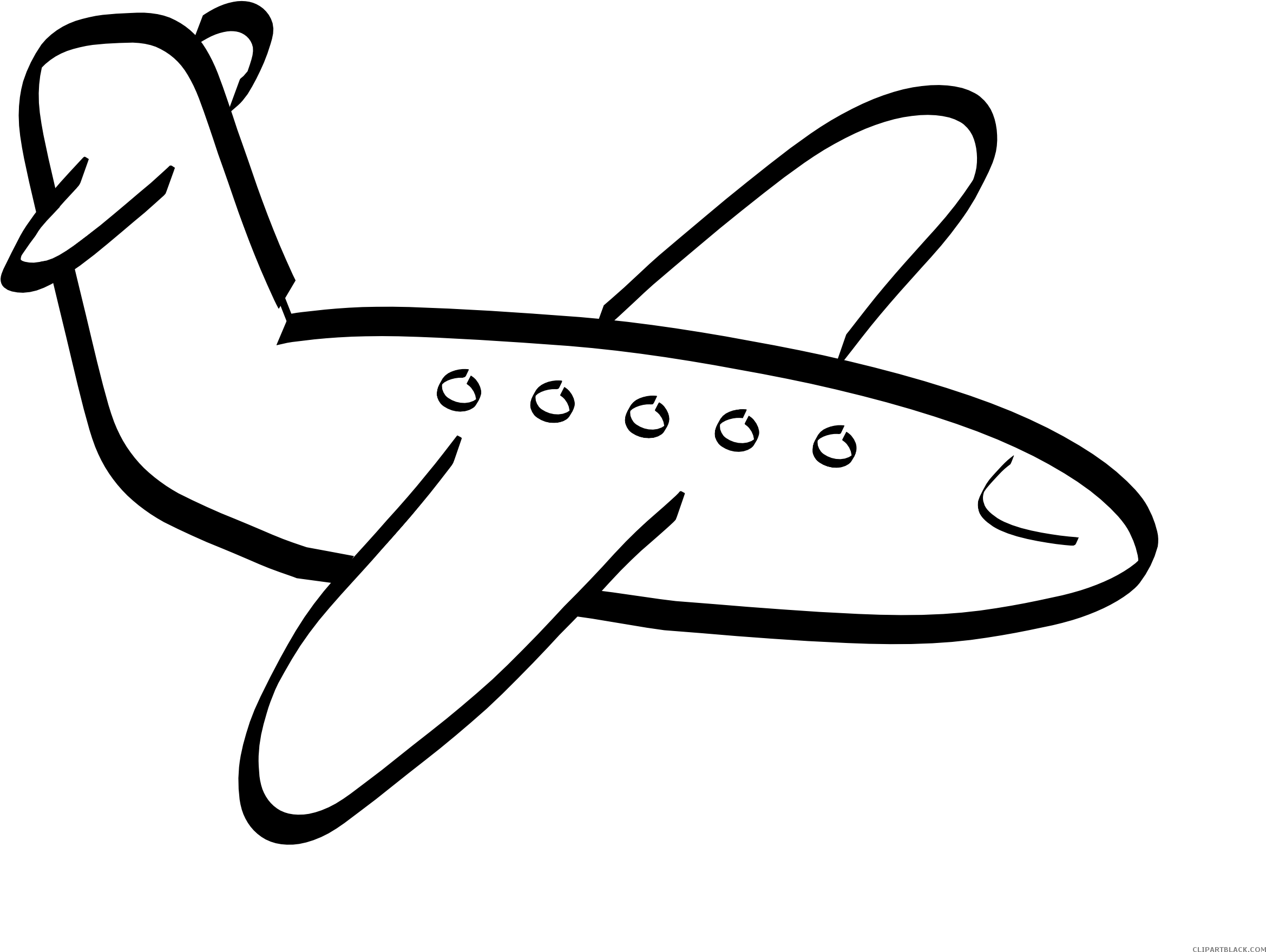 Image Freeuse Transportation Page Of Clipartblack - Airplane Png Drawing (2555x1975), Png Download