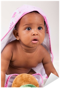 Adorable Little African American Baby Girl Sticker - African Americans (400x400), Png Download