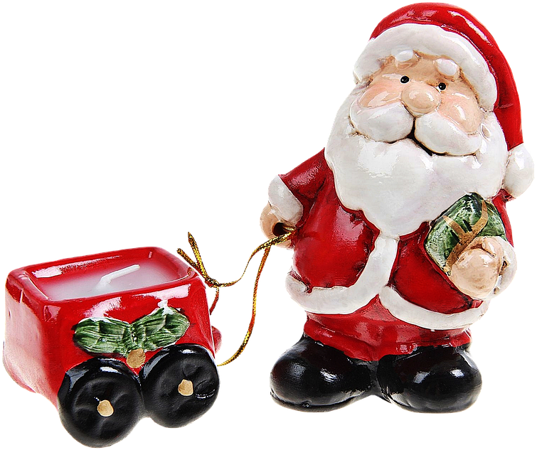Christmas, Santa, New Year, Holiday, Santa Claus - Candle (960x650), Png Download
