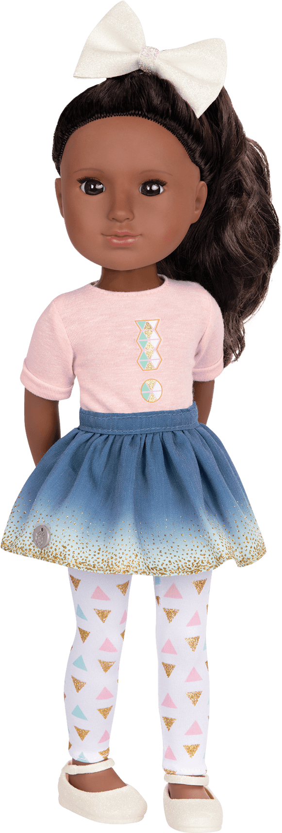 Keltie Inch Doll Brunette Brown Eyes African American - Glitter Girls By Battat (1800x1800), Png Download