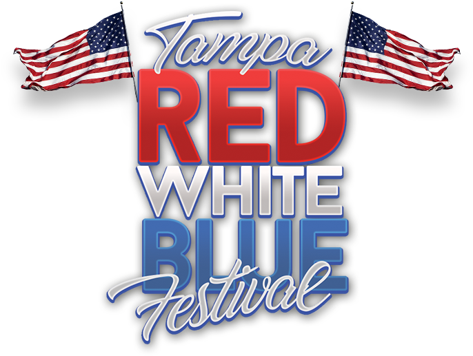 Redwhitebluelogo Tampa's Favorite Celebration Of The - Red White And Blue Text (750x750), Png Download