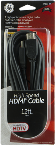 Ge Hdmi Cable, 6ft, Basic - 030878275378 (555x555), Png Download