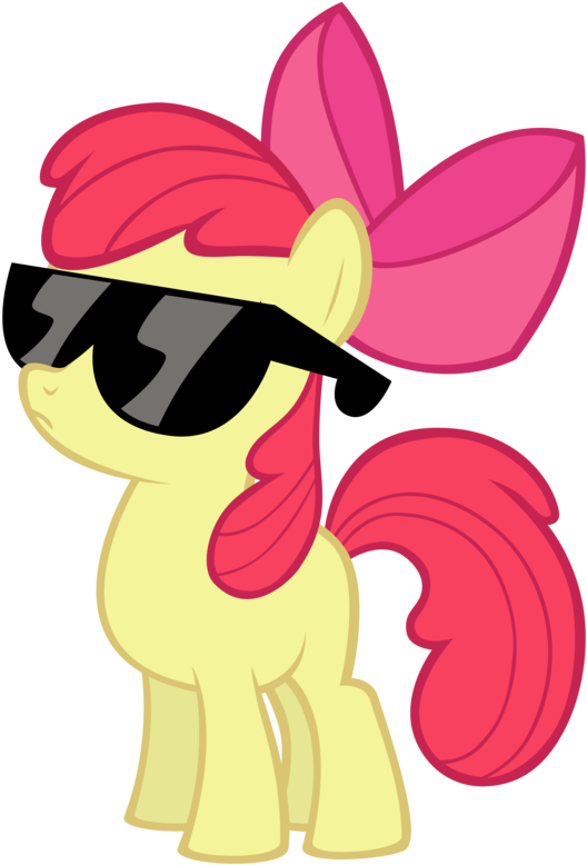 Swag Apple Bloom Click On Her And Blingee By Applesisters-d72hoiq - Apple Bloom With Sunglasses (894x894), Png Download