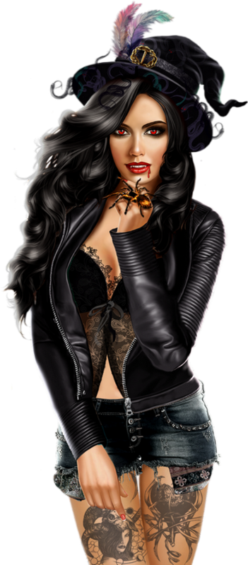 3d Background, Gothic Vampire, 3d Girl, Vampires, Witches, - Witches Woman Png (351x800), Png Download