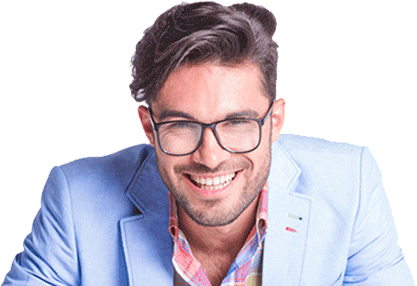 Picture For Category Mens Glasses - Men With Glasses Png (420x312), Png Download