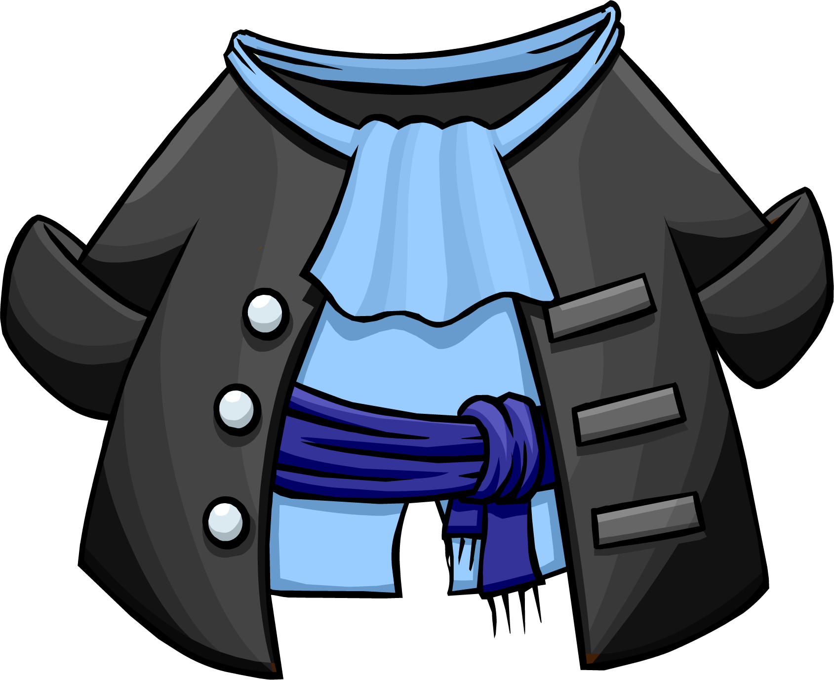 Gray Pirate Coat Icon - Club Penguin Para Ds (1689x1377), Png Download