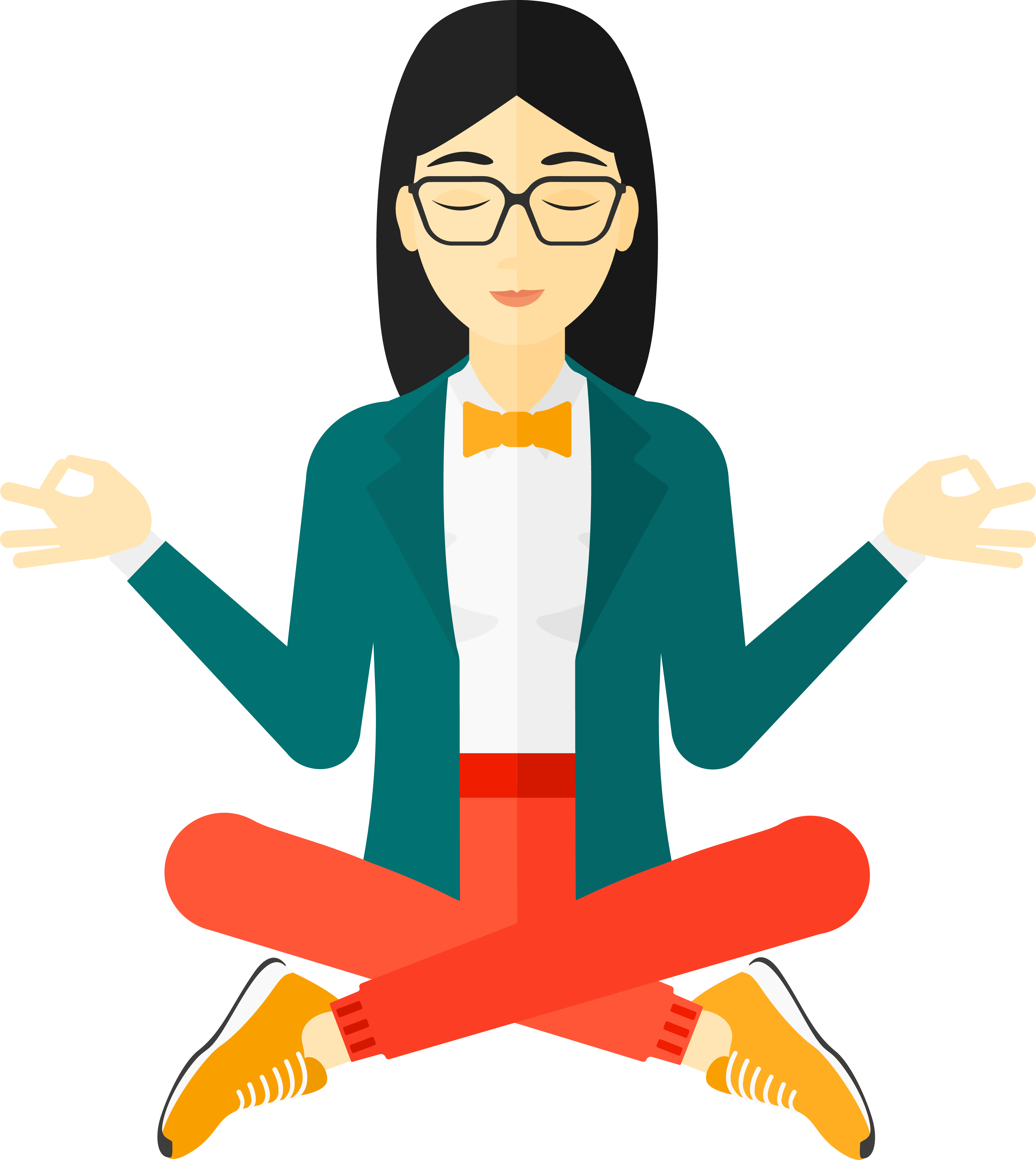 Woman Relaxing And Stress-free - Mulher Em Bar Em Desenho (3775x4229), Png Download