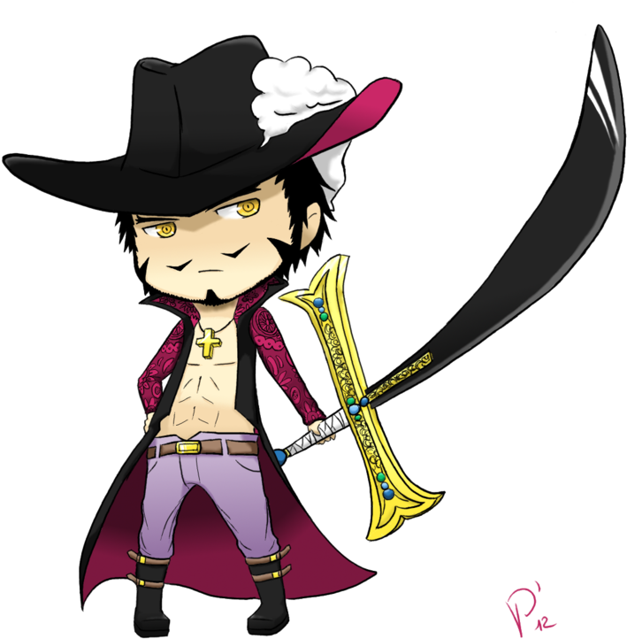 One Piece Chibi Mihawk By Pepschan - Hawkeye One Piece Chibi (900x758), Png Download