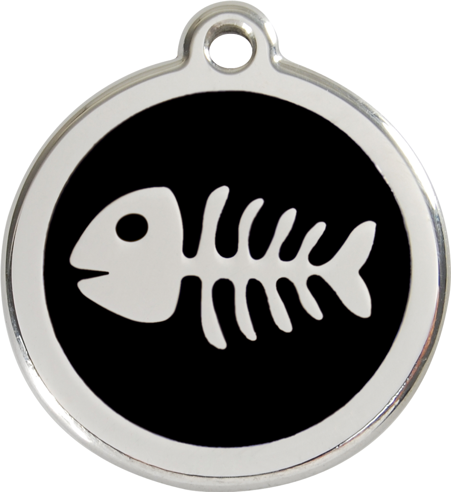 1skbm, 9330725030923, Image - Red Dingo Fish Bone Pet Id Tag - Brown (1500x1500), Png Download