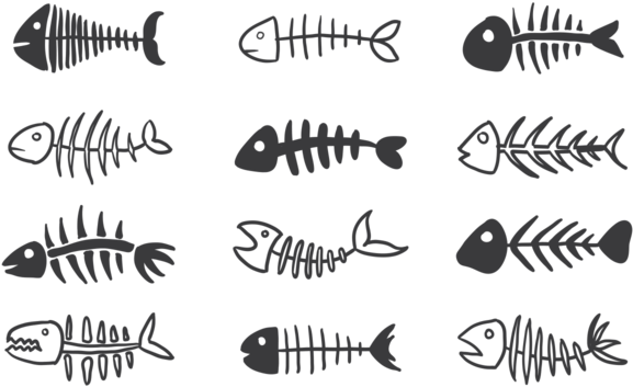 Fishbone Icons Vector - Fishbone Vector (700x490), Png Download