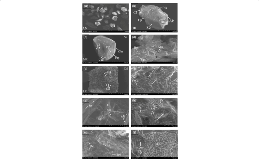 3a And 3b) Grain Exhibits Angular (an), High Relief - Figs (850x524), Png Download