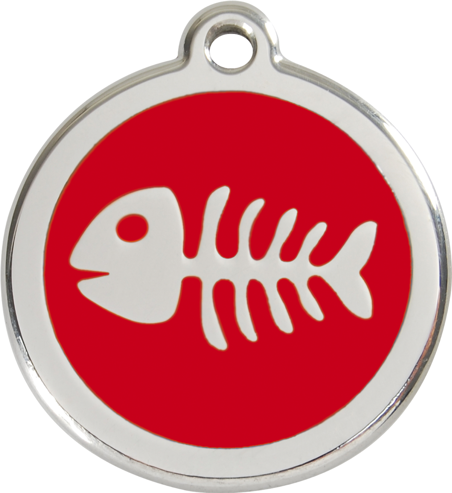 1skrm, 9330725031098, Image - Fish Bone Cat I.d. Tag By Red Dingo With Free Engraving (1500x1500), Png Download