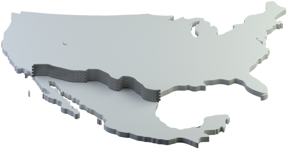 A Mexican Perspective On Trump's Border Crisis - Border Wall Vector (980x551), Png Download