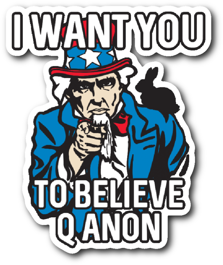 Qanon Sticker Uncle Sam, American Flag, Patriotic, - American Pride Series Greeting Cards (pk Of 20) (1060x1060), Png Download