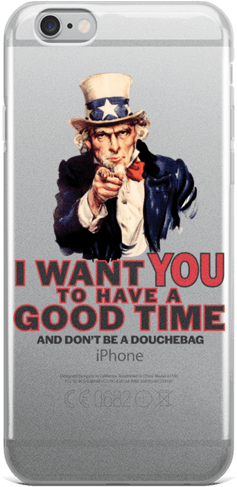 Uncle Sam Good Times Iphone Case - Uncle Sam (1000x1000), Png Download