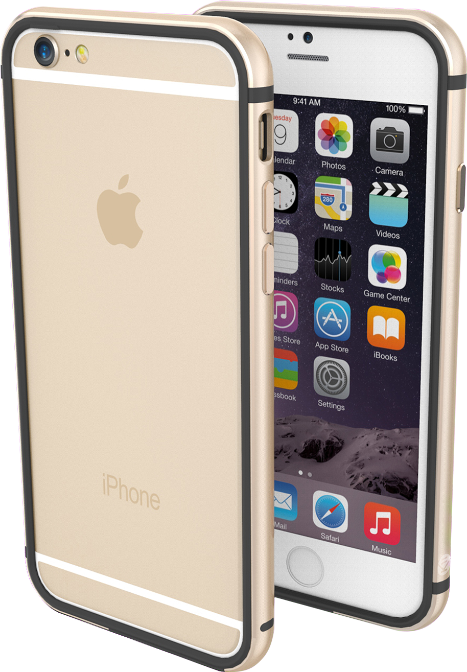 Iphone 6 Plus/6s Plus Cases - Iphone 6 Gold With Case (1440x1440), Png Download