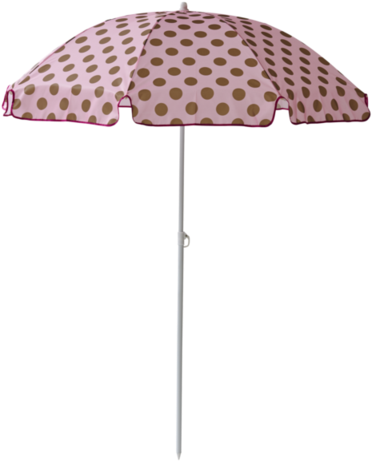 Parasol In Pink With Gold Polka Dots - Rice Sonnenschirm Leaves And Flowers & Polka Dots (480x480), Png Download